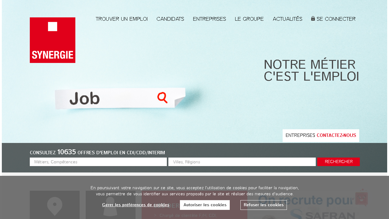 Capture d'écran de http://www.synergie.fr/ 